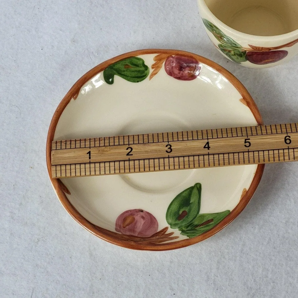 Franciscan Apple Teacup and Saucer Set Hand Decorated Staffordshire England